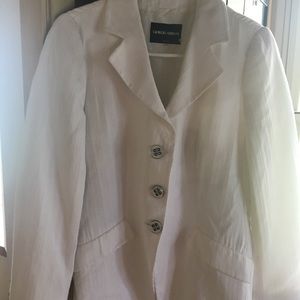 three button jacket silk and cotton imported Italy